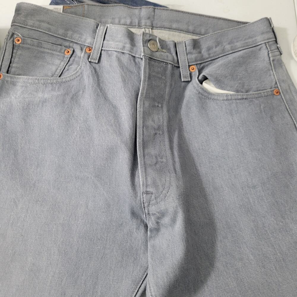 Levi's Strauss Men Gray 501 Jeans Size 35" x 36" Tag (Actual 34 x 33) 51325-1125 - Picture 7 of 7